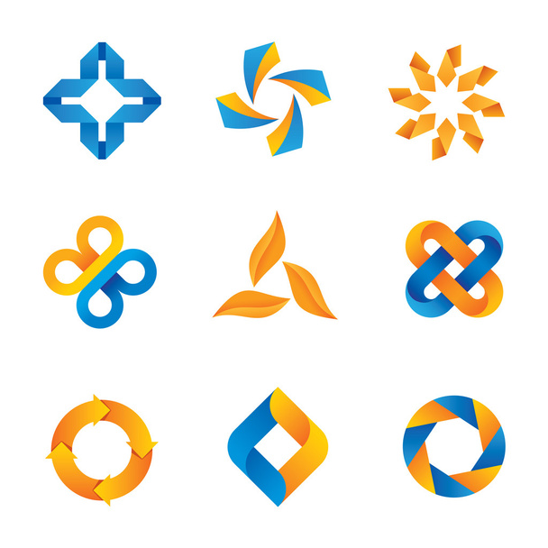 Logos de boucle créatifs et colorés pour inspirer
 - Vecteur, image