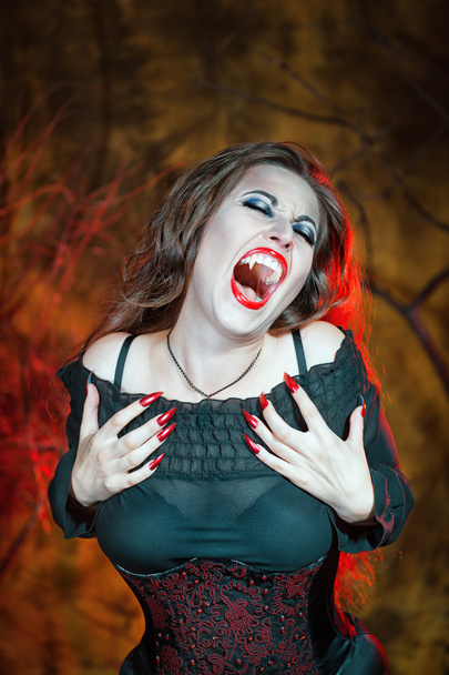 Screaming halloween vampire - Photo, Image
