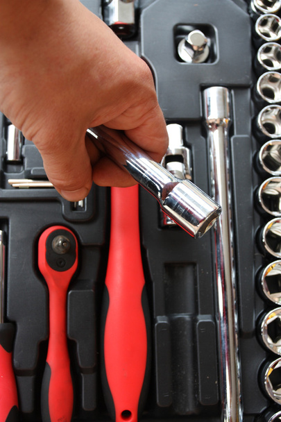 Tool kit for the mechanic of a car - Fotoğraf, Görsel