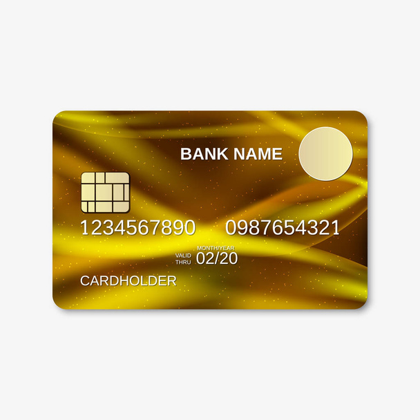 Bank card design vector template. Abstract style blurred background - Vector, Image