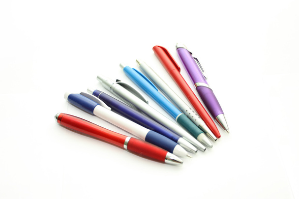 σύνολο γραφείο πολύχρωμα στυλό - Φωτογραφία, εικόνα
