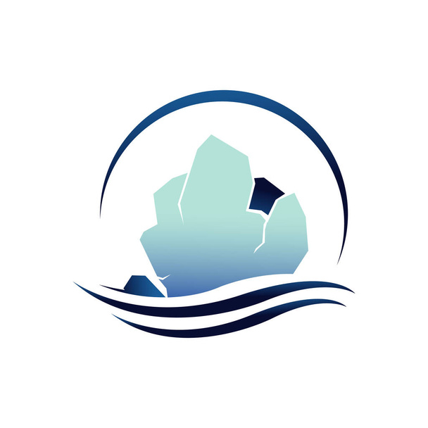 льодовики айсберг дизайн логотипу Векторні ілюстрації ізольовані на w
 - Вектор, зображення