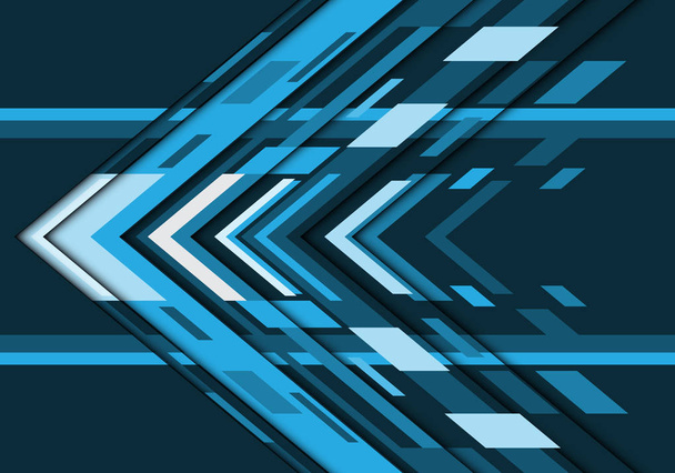Abstract blue grey tone arrow geometric direction design modern futuristic technology background vector illustration. - Vector, Image