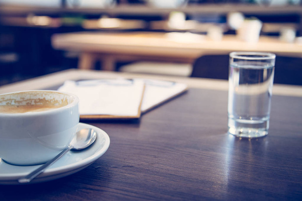 hot Coffee cup  on table background. - Valokuva, kuva
