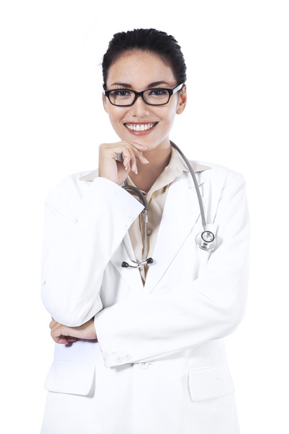 Close-up of a female doctor smiling - Foto, Bild