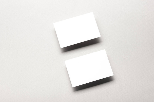 Business cards blank. Mockup on color background. Flat Lay. copy space for text - Foto, Bild