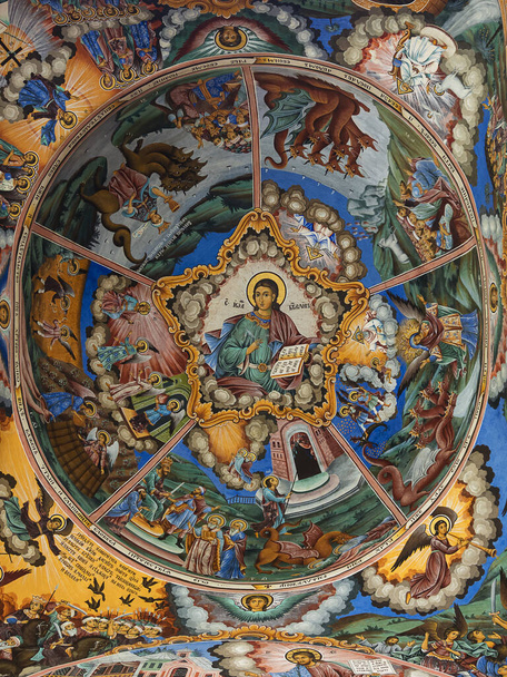 Frescos religiosos sobre los tratados de la Biblia, pintados en t
 - Foto, Imagen
