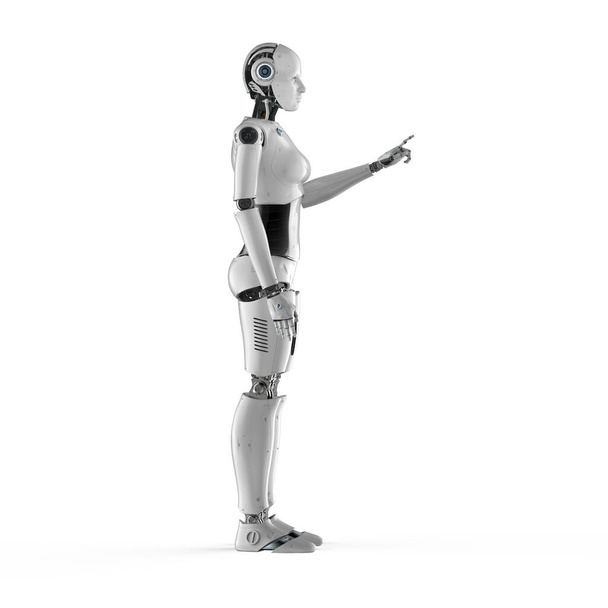 Female cyborg or robot finger point - Photo, Image