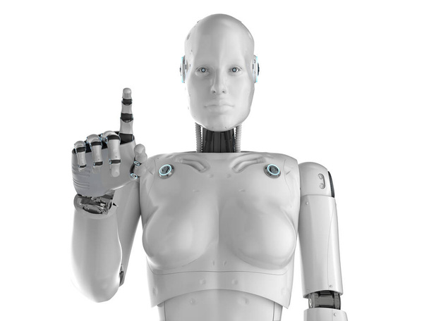 Női kiborg vagy robot ujj pont - Fotó, kép