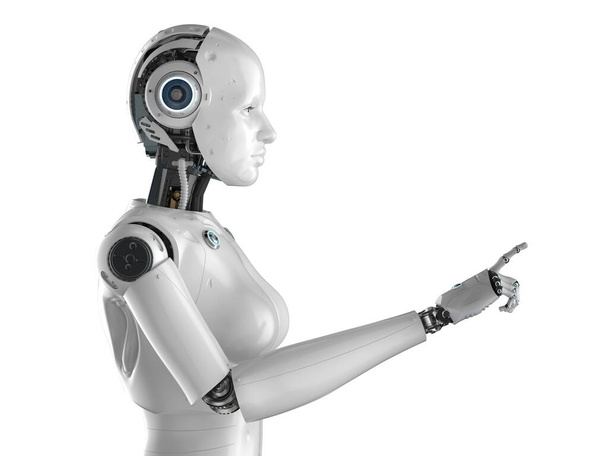 Cyborg femelle ou pointe du doigt robot
 - Photo, image