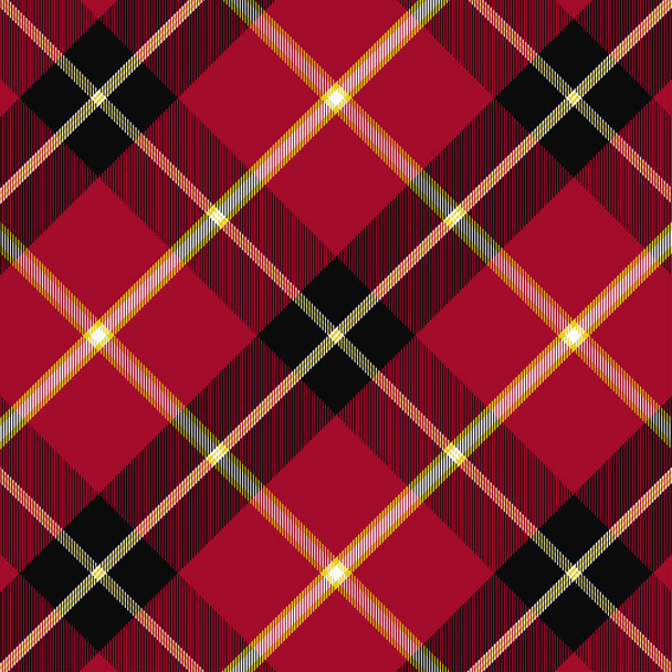 Tartan Pattern in Red and Black. - Vector, Image