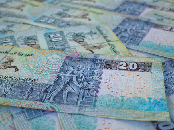 Egyptische ponden. Geld van Egyptische bankbiljetten, financiële achtergrond. - Foto, afbeelding