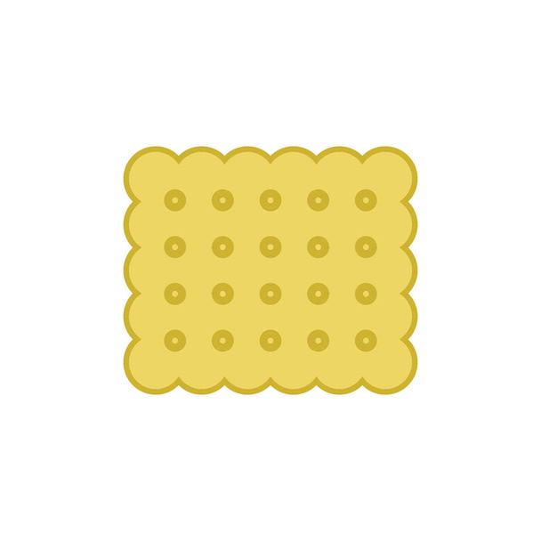 Ícone de vetor de biscoito isolado no branco
 - Vetor, Imagem