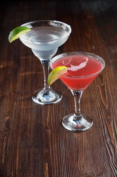 Different alcoholic cocktails . catering menu - Фото, изображение