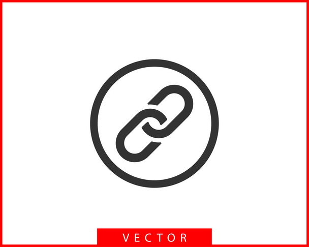 Kettenglieder-Vektor-Symbol. Kettenelement flache Ausführung. Konzept Co - Vektor, Bild