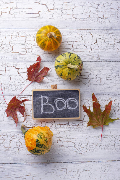 Halloween background with text Boo - Fotoğraf, Görsel