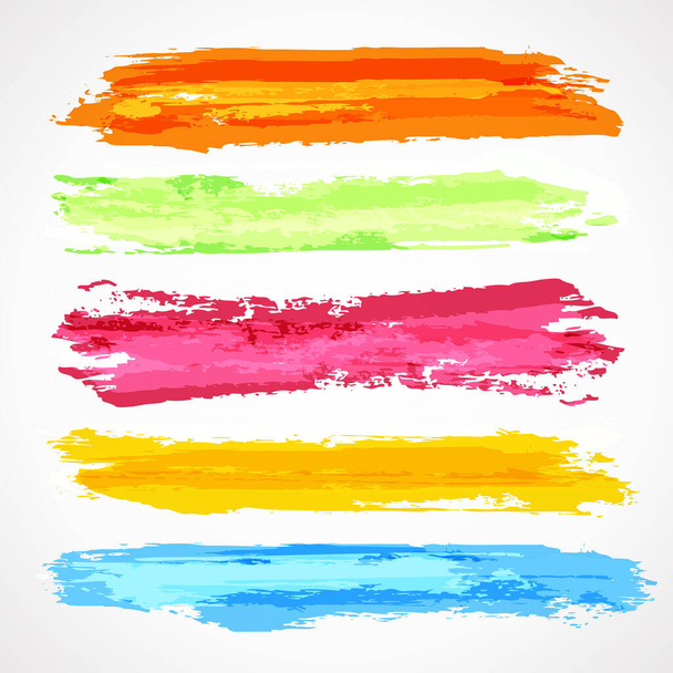 Conjunto de colorido boceto de acuarela mancha. Plantilla de pinceladas
 - Foto, imagen