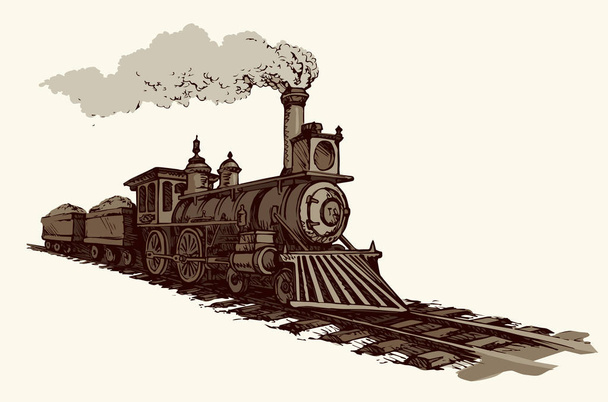 ベクトルの図。機関車 - ベクター画像
