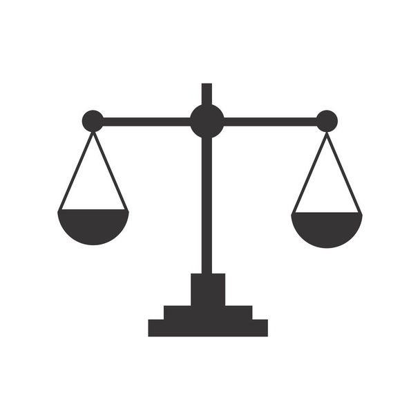 Eenvoudige Equal balance Scale Icon Vector Logo Template - Vector, afbeelding