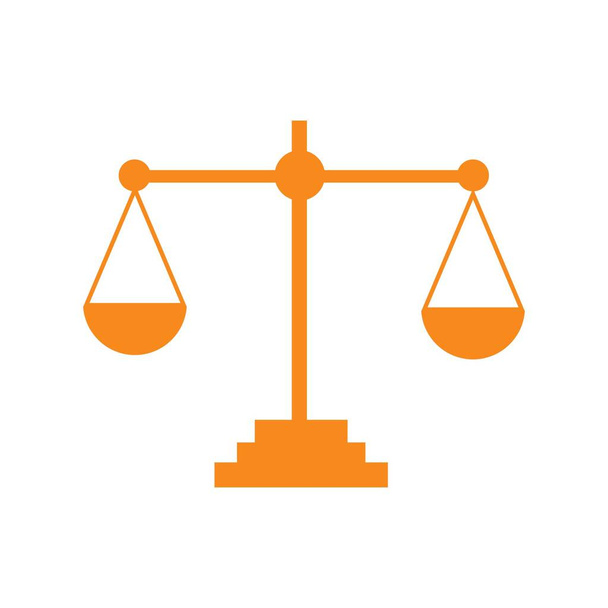 Eenvoudige Equal balance Scale Icon Vector Logo Template - Vector, afbeelding