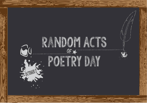 Chalkboard for Random Acts of Poetry - Вектор, зображення