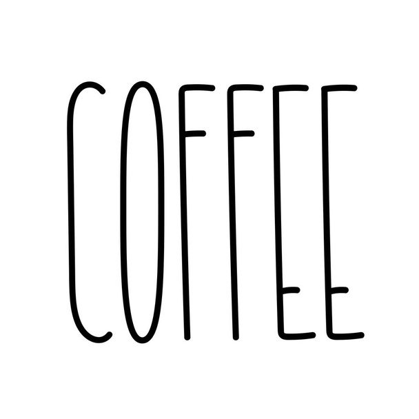 Kahvi typografia kirjoitus merkki logo suunnittelu malli
 - Vektori, kuva