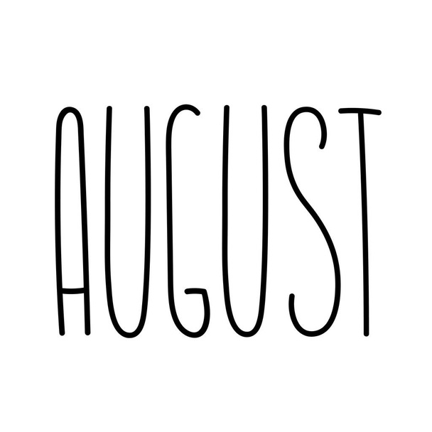 Szezonális naptár tipográfia sablon szövegfelirat hónap - Vektor, kép