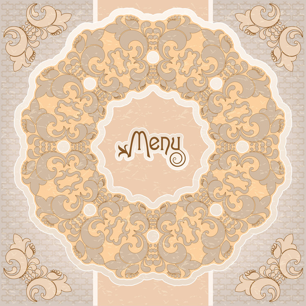 Oriental Arabesque on the seamless pattern. - Vector, Imagen