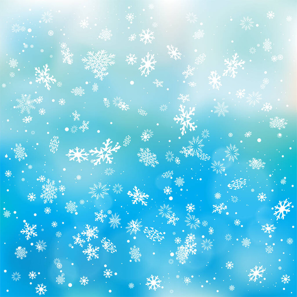 primer plano nevada en el cielo azul telón de fondo
 - Vector, imagen