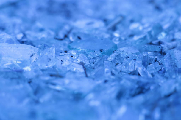 many glass fragments as a background of small pieces of ice - Photo, Image