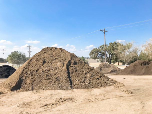 Heap of mixed soil with compost and enriched top soil wholesale - Photo, Image