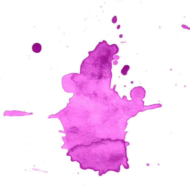 Colorful abstract watercolor texture stain with splashes and spatters.  - Vector, Image