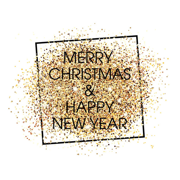 Happy new year postcard with confetti  - Vector, Image
