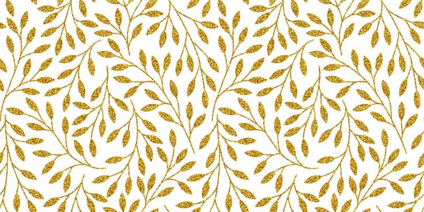 Élégant motif floral sans couture avec des branches d'arbre dorées. Illustration vectorielle
. - Vecteur, image