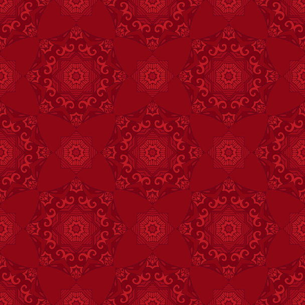 Streszczenie czerwony geometryczne tło bezszwowe wzór wektor - Wektor, obraz