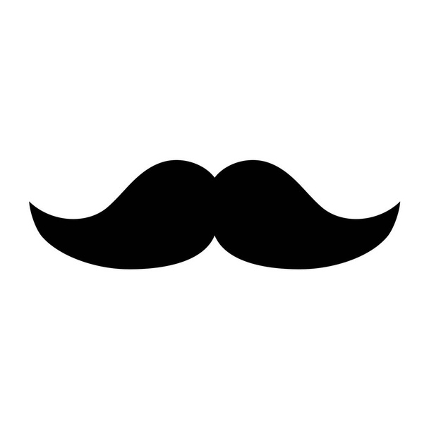 Moustache icono plano símbolo. Ilustración vectorial aislada sobre fondo blanco
 - Vector, Imagen