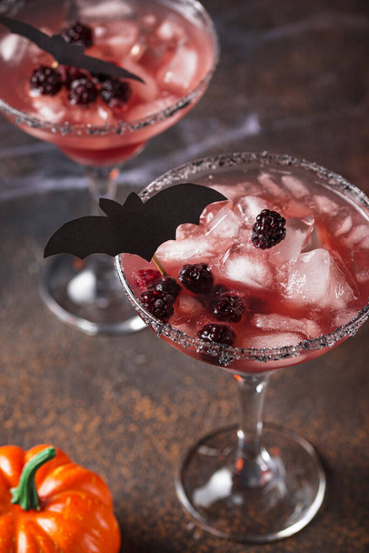 Halloweens spooky drink with blackberry - Photo, Image