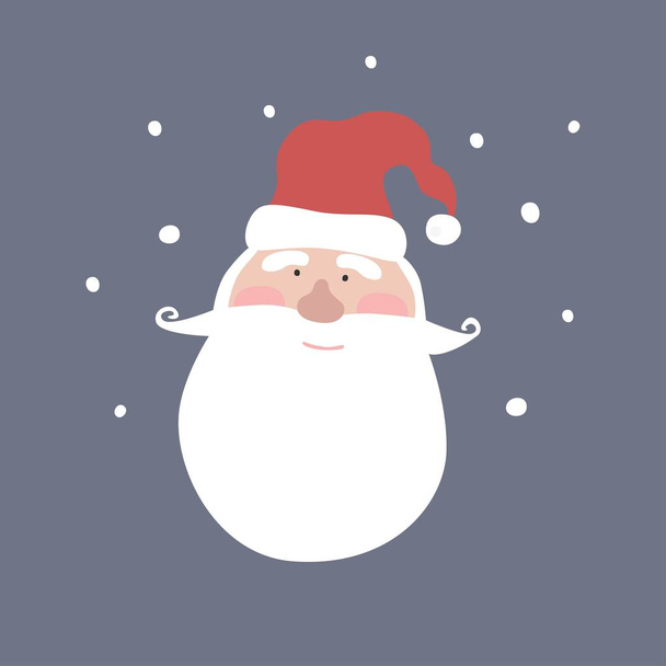 Christmas background with Santa Claus. Vector illustration. - Vektör, Görsel