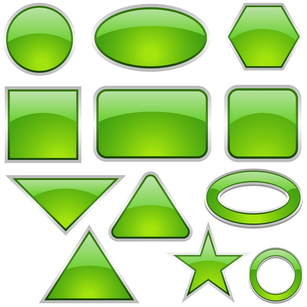 Green Glass Shapes - Διάνυσμα, εικόνα