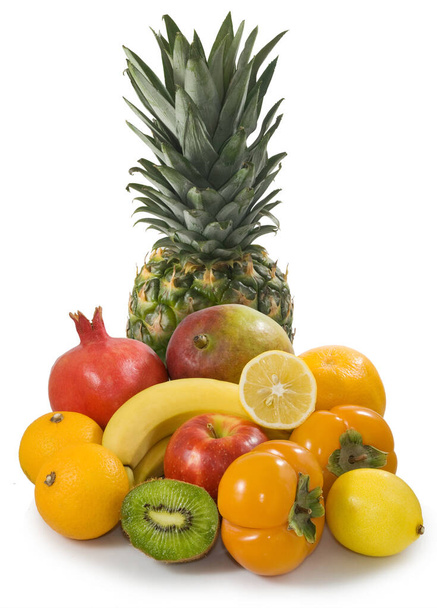 Image of  tropical fruits isolated on white background closeup - Fotografie, Obrázek
