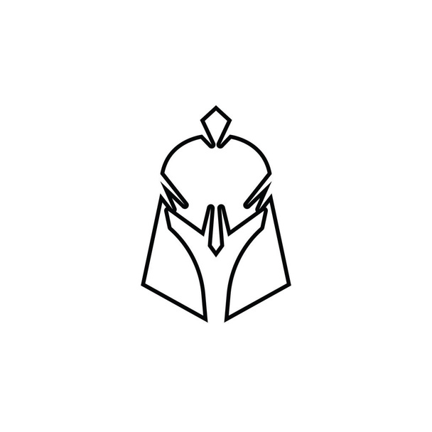 Spartaanse helm logo sjabloon - Vector, afbeelding