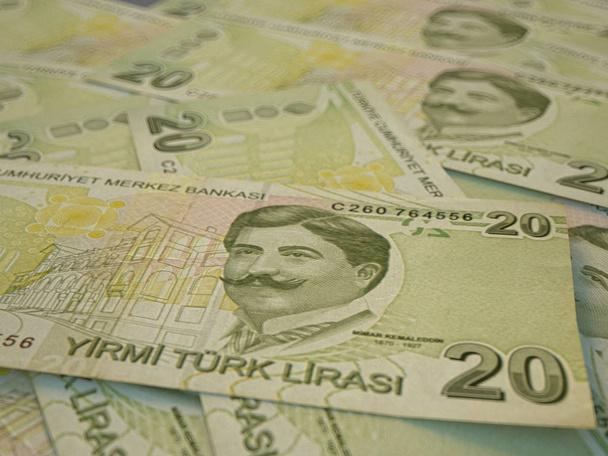 Türkische Währung. Geld der Türkei geschäftlichen Hintergrund. Türkisch l - Foto, Bild