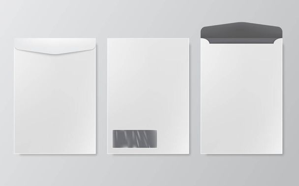 Standardní bílé prázdné obálky dopis a4 velikost. - Vektor, obrázek