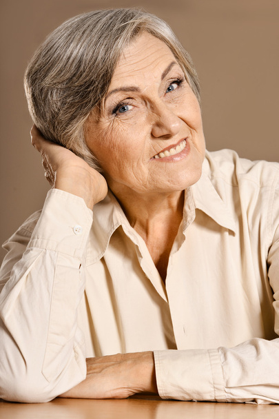Portrait of an aged woman - Photo, Image