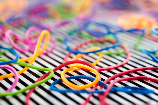 Vivid Colorful rubber bands - Photo, Image
