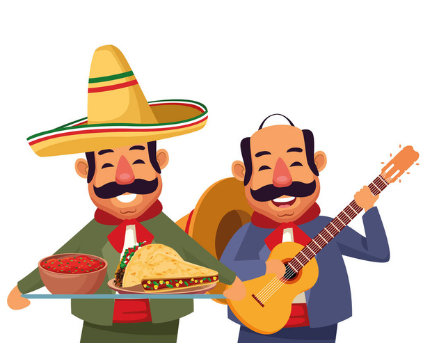 cultura tradicional mexicana icono de dibujos animados
 - Vector, Imagen