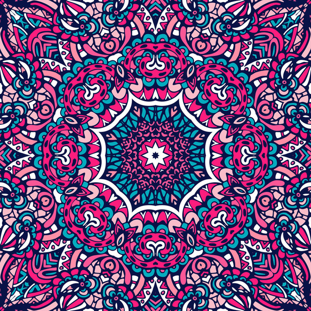 Oriental flourish colorful mandala vector. Yoga background template . - Vetor, Imagem