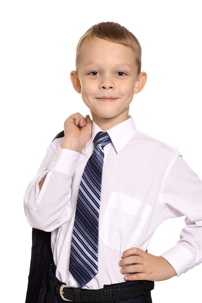 Positive little schoolboy - Photo, Image