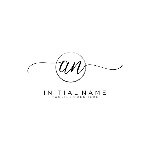 ein Beauty-Vektor Initiallogo, Handschrift-Logo der Initialunterschrift. - Foto, Bild