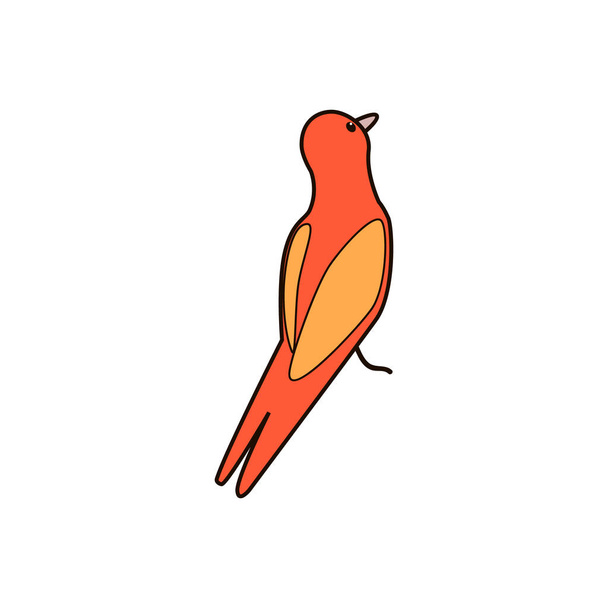 cartoon bird. Vector illustration, can be used for creating card or - Vettoriali, immagini